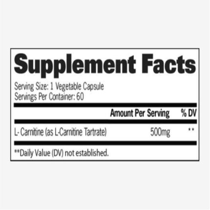 Gat L-Carnitine Supplement fact