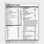 Universal Nutrition Animal Pak Supplement Facts