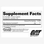 Gat Sport Beta-alanine Supplement fact