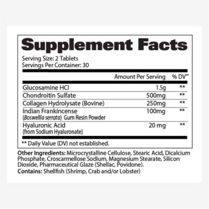 Gat Joint Support supplement fact