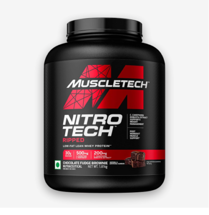 Muscletech Nitrotech Ripped 4Lbs (1.8kg) Chocolate Fudge Brownie