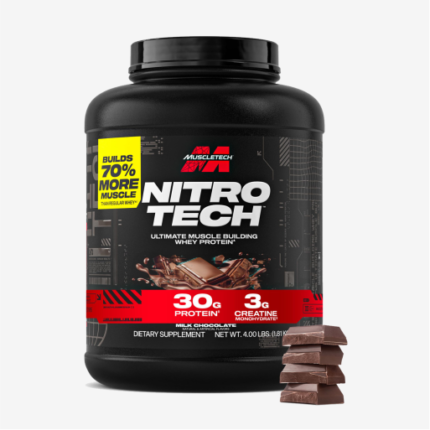MuscleTech NitroTech Whey Protein 4Lbs Milk Chocolate