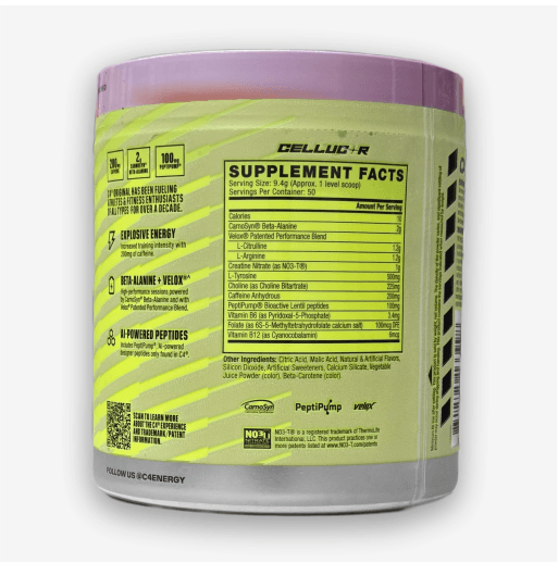 Cellucor C4 Original Pre-workout 50 Servings Supplement Facts