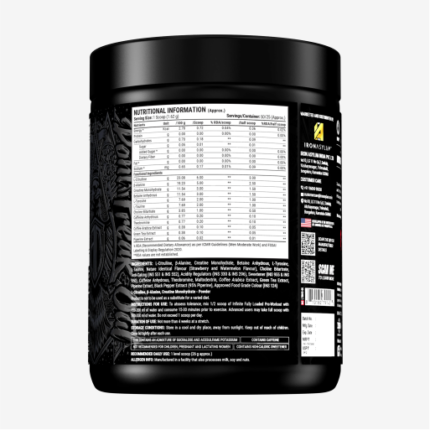 ProSupps Hyde Infinite Pre-workout Nutrition Information