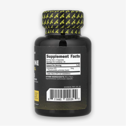 PrimaForce Yohimbine 90 Capsules 2.5mg Supplement Facts