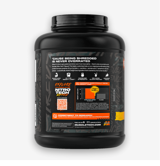 MuscleTech Nitrotech Ripped 4Lbs Made in Usa Back View