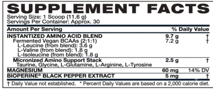 Mutant BCAA 9.7 Supplement Facts